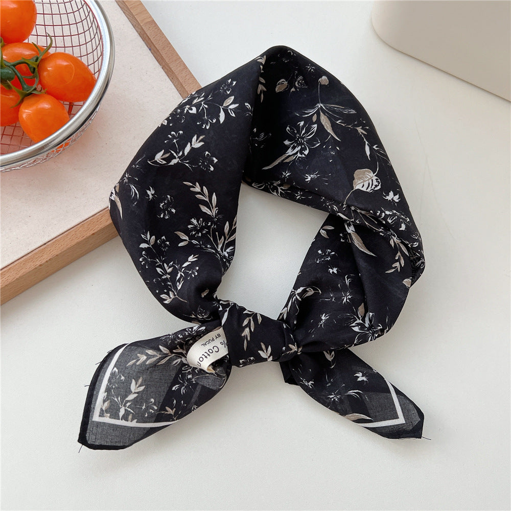 Bohemian Linen Square Scarves - Multi - Patterned Headwrap